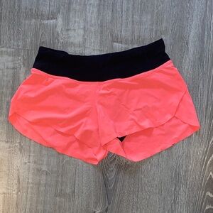 lululemon athletica Bright Pink and Black Athletic Shorts